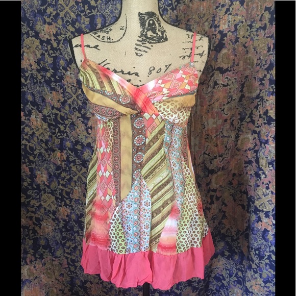 ☀️CUTE Y2K Boho cami top🌻🧡 - Picture 2 of 5